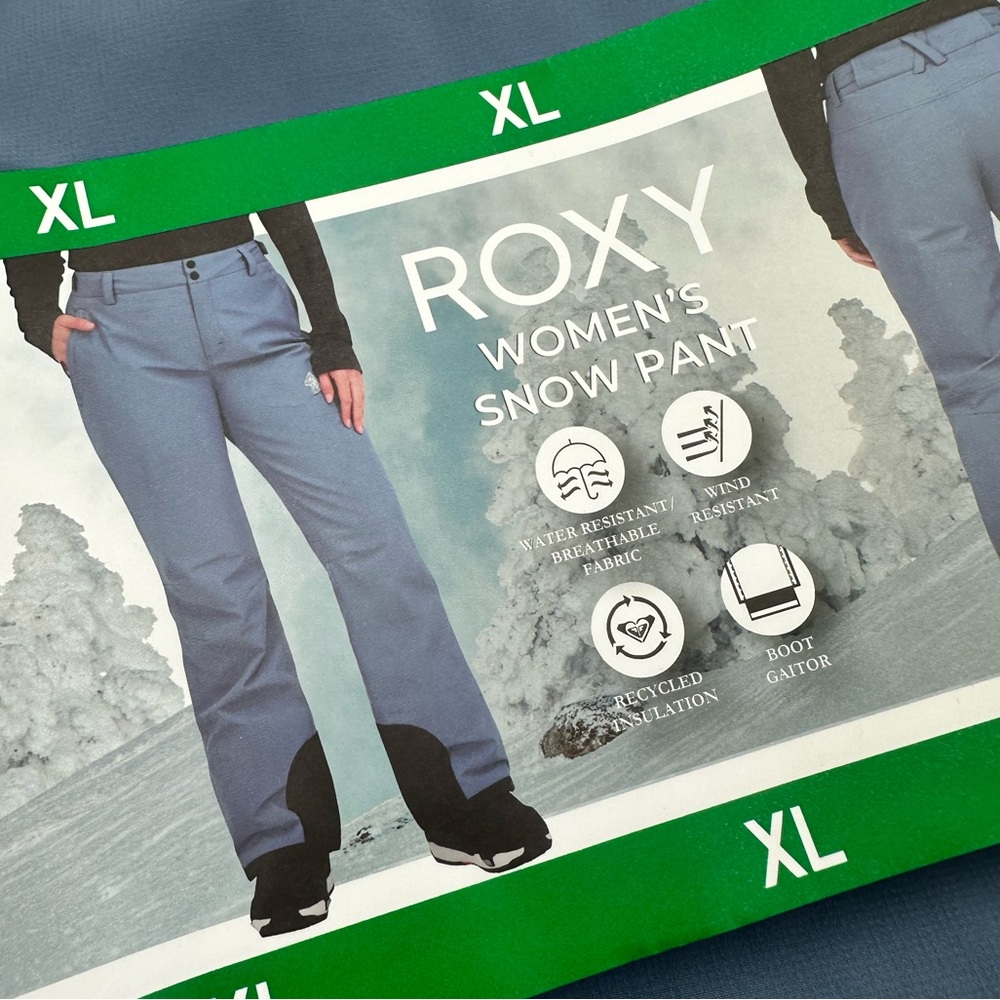 Roxy Blue water resistant ski‎ snow pants NEW XL